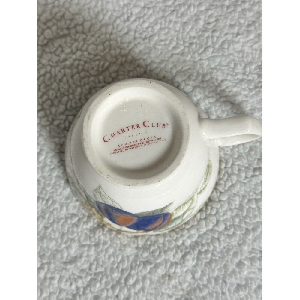 Charter Club Summer Grove Tea Coffee Cup & Saucer Set For One - Picture 8 of 9